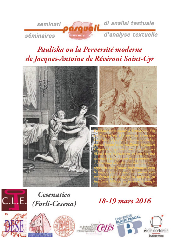 Séminaire 15 Pauliska, ou la perversité moderne de JacquesAntoine de