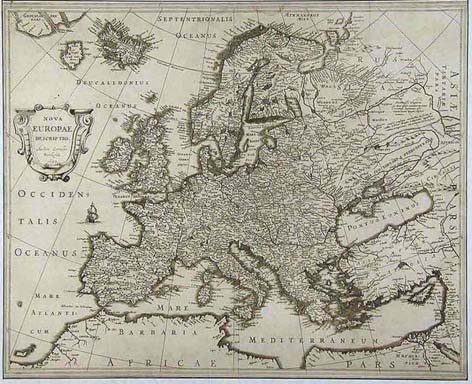 Cornelius Dankerts  "il Vecchio" Carte d'Europe 